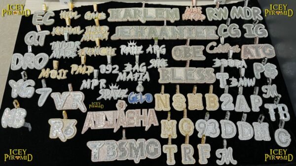 Baguette Edition Iced Out Personalized Custom Name Necklace Pendant