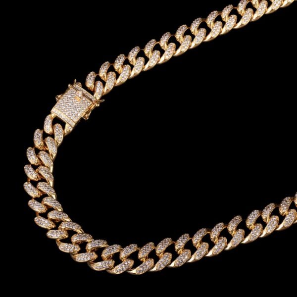 12MM Cuban Link Iced Out Diamond Necklace Chain