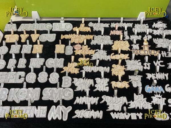 Baguette Edition Iced Out Personalized Custom Name Necklace Pendant