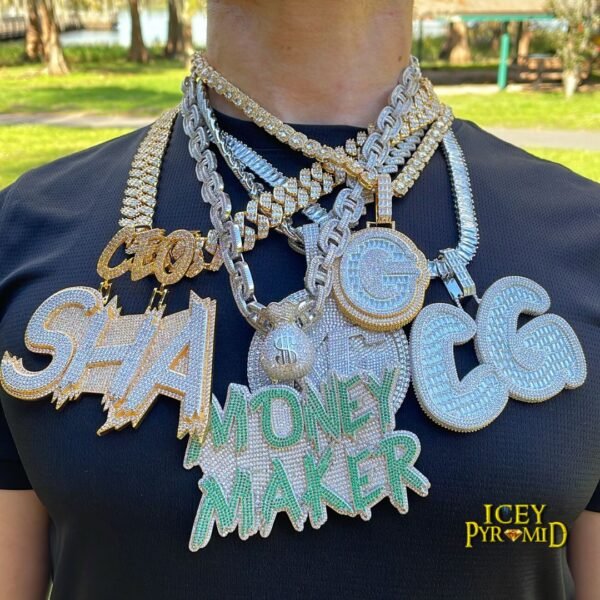 CEO Bail with Your Name Iced Out Personalized Custom Name Necklace Pendant