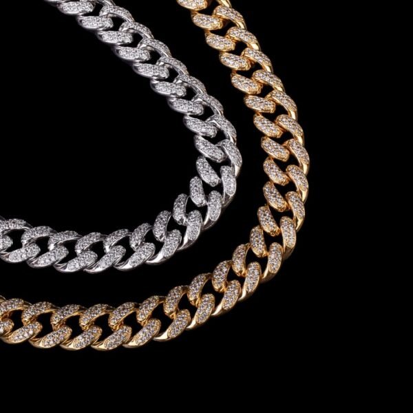 12MM Cuban Link Iced Out Diamond Necklace Chain