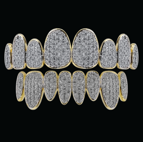 Punk Teeth Caps Cosplay Iced Out Diamond Grillz