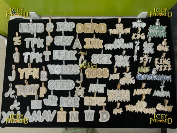 Sharp Attention Iced Out Personalized Custom Name Necklace Pendant