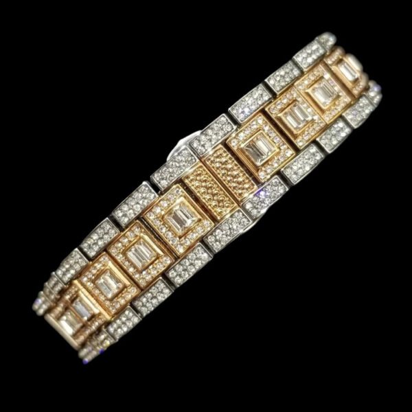 Day Date Roman Numerals VVS Iced Out Diamond Watch