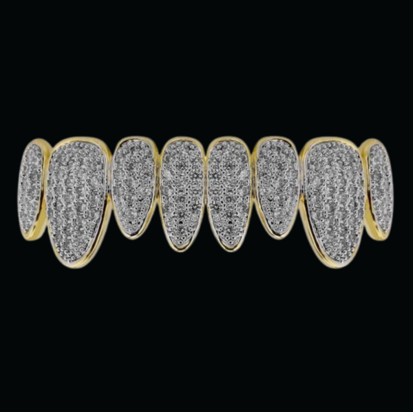 Punk Teeth Caps Cosplay Iced Out Diamond Grillz