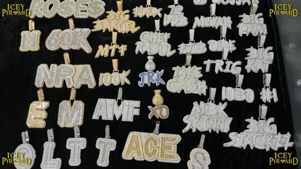Baguette Edition Iced Out Personalized Custom Name Necklace Pendant