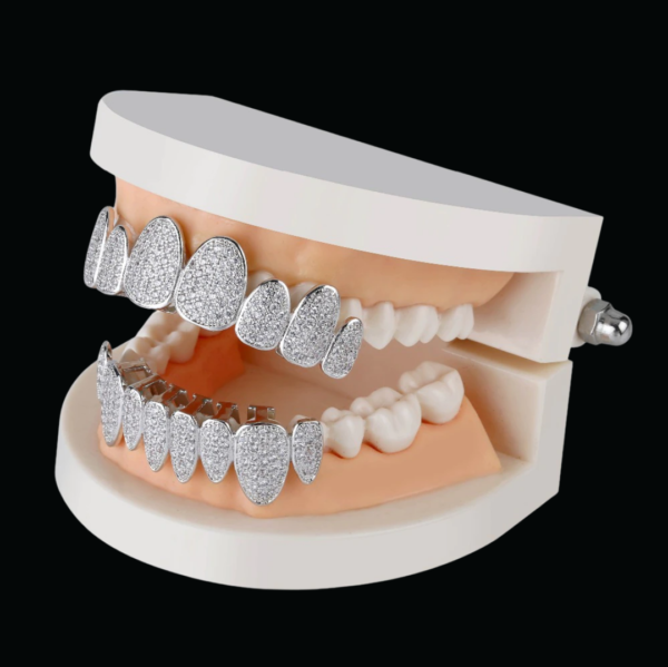 Punk Teeth Caps Cosplay Iced Out Diamond Grillz