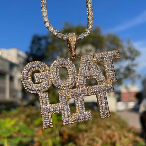 Tennis and Shine Iced Out Personalized Custom Name Necklace Pendant